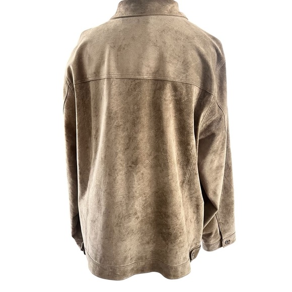 Eddie Bauer Loden Green Women’s Washable Suede Chore Jacket XXL Tall - Picture 2 of 7